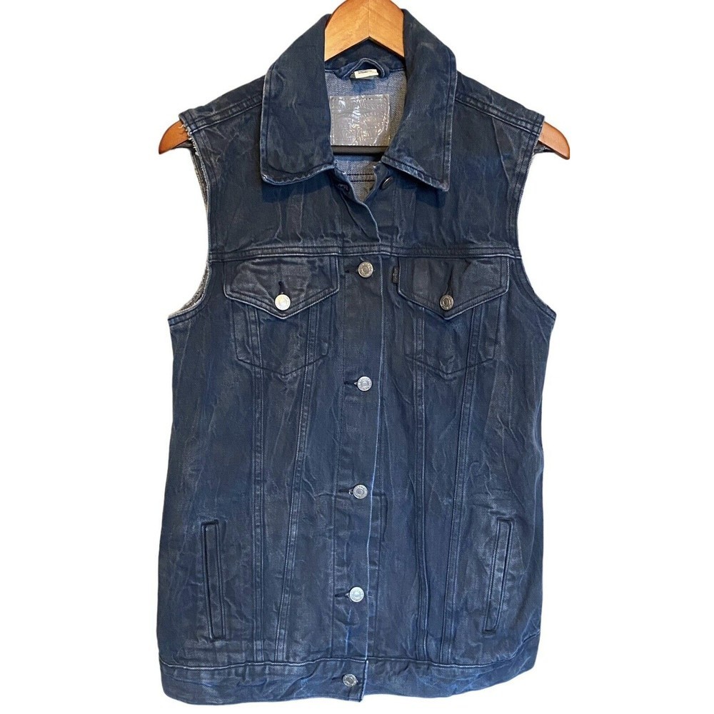 Levi's Dark Blue Denim Sleeveless Jacket Vest